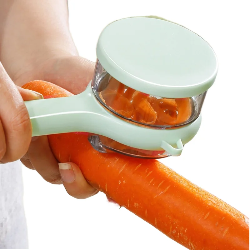 Hc678e846c51a4a75beff54ea86d98a50I.webp Kitchen Smart Peeling Tool Manual Vegetable Peeler Apple Peeling Cutter with Storage Box Kitchen Tool - Image 1